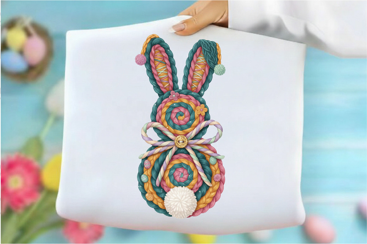 Easter Bunny Faux Yarn Png,Crochet, an Illustration by Designking (Photo 3 of 6)