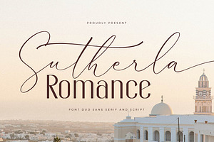 Sutherla Romance Font Duo