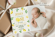 Lemon 1st Birthday Photo Invite, an Invitation Template by Digital_Mind (Thumbnail 2 of 3)