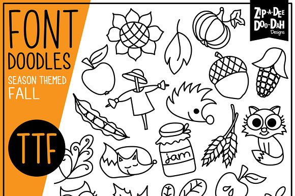 Fall Harvest Doodle Font preview 4