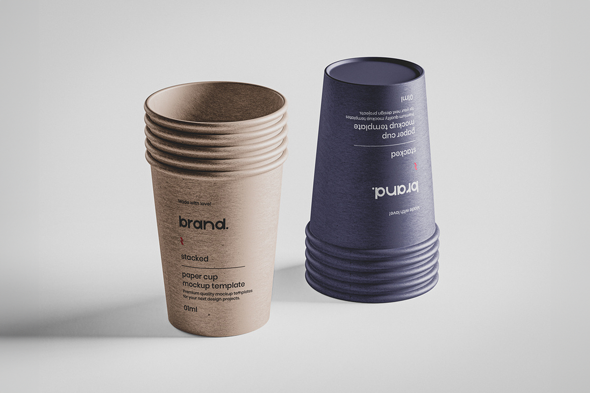 Stacked Paper Cups Mockup, a Cups & Container Mockup by Se٧enStudio (Photo 2 of 2)
