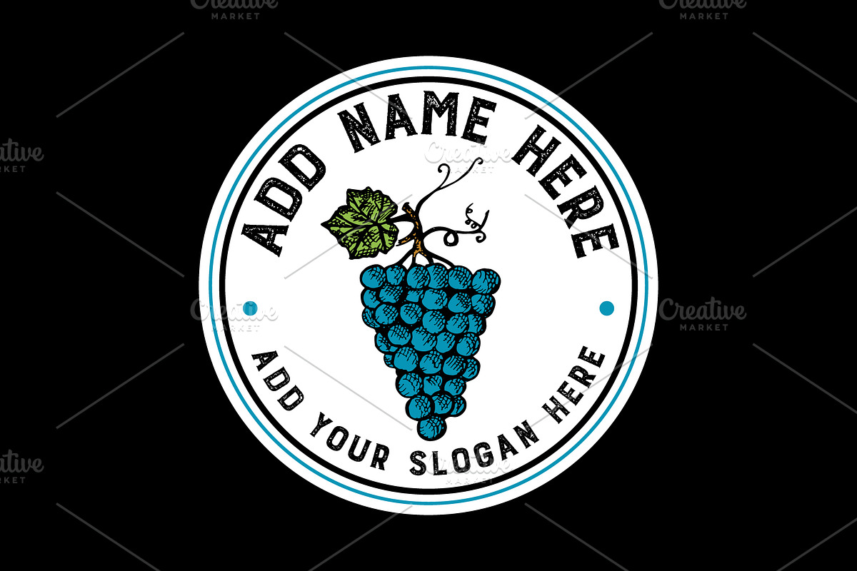 Vintage Wine logo template, a Branding & Logo Template by Veksy Logo Design Shop (Photo 1 of 5)