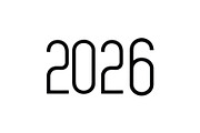 2026 Number Typography Vector Set, a Work Illustration by Vectorium Studio (Thumbnail 13 of 20)