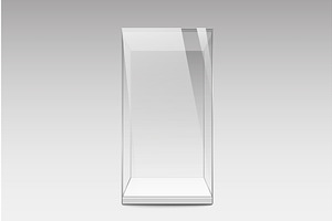 Realistic Glass Showcase.