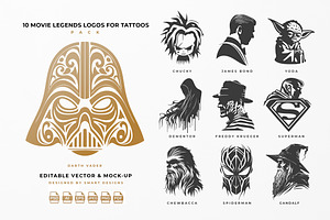 Movie Legends Logos for Tattoos x10