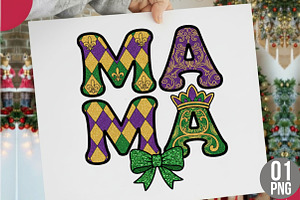 Mardi Gras Mama Png, Preppy Mardi, an Illustration by Designking