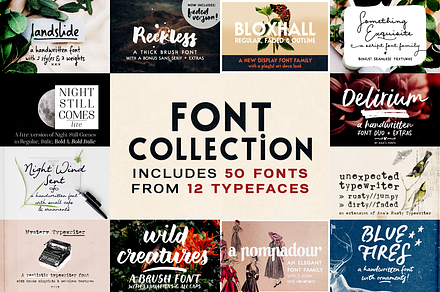 SALE! Font Collection Vol. 1, a Serif Font by Ana's Fonts