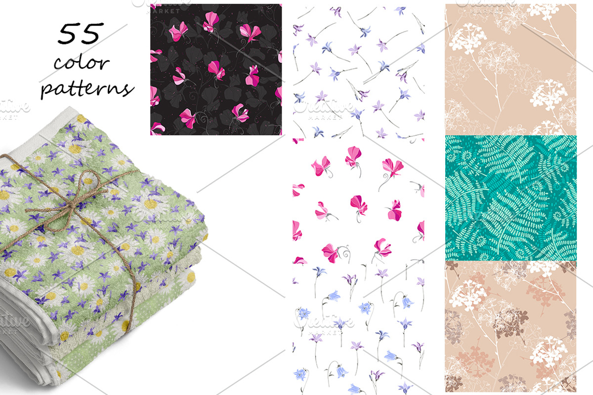 Wildherbs and flowers. Patterns., a Pattern Graphic by maritime_m (Photo 11 of 16)