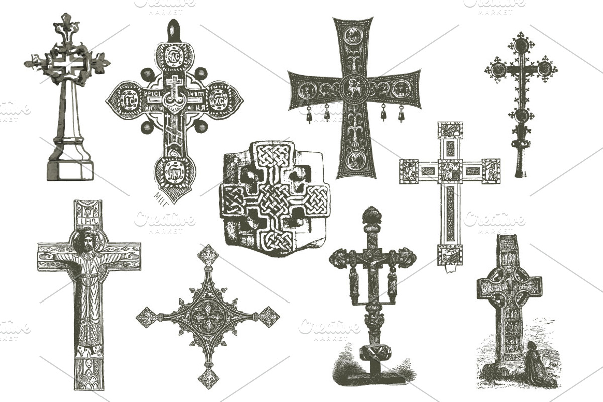20 Vintage Crosses, an Illustration by Baydream (Photo 3 of 3)