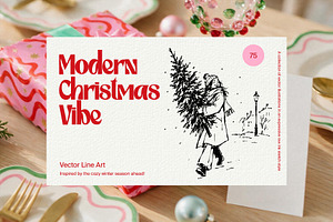Christmas Vibe: Vector Line Art