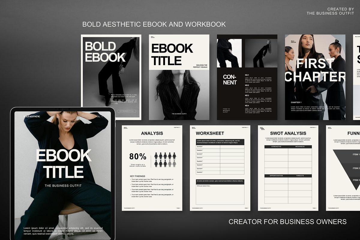 Bold Editorial Ebook & Workbook, a Marketing Template by thebusinessoutfit (Photo 1 of 8)