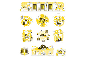 Storage media concept illustrations