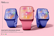Digital Smartwatch Screen Mockup, a Wearable Device Mockup by skybluecreative (Thumbnail 1 of 2)