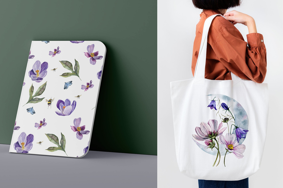 Spring wildflowers watercolor, a Decorative Illustration by Artcard Watercolor (Photo 9 of 12)
