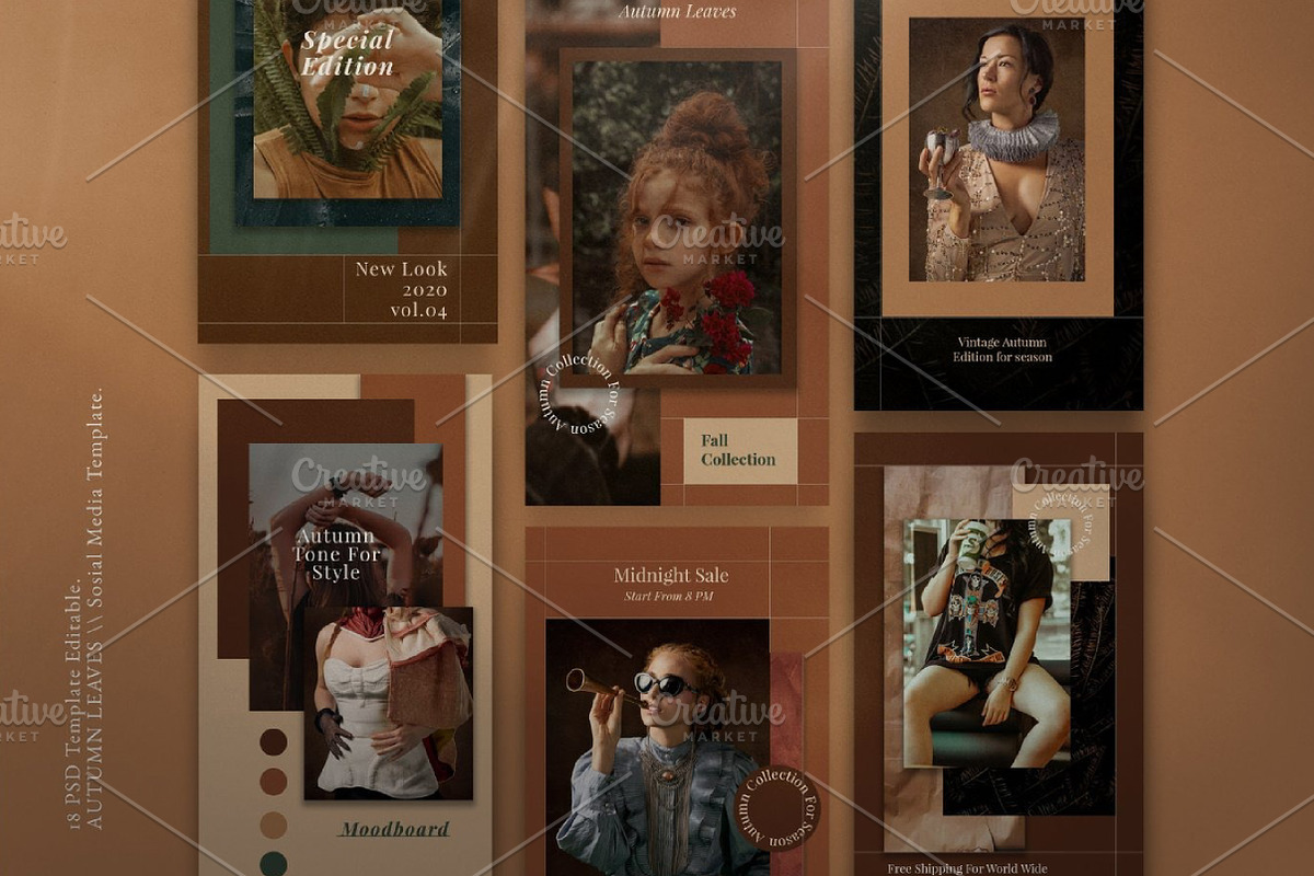 Fall Instagram Social Media Kit, a Social Media Template by fashionaddict (Photo 3 of 5)