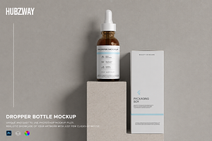Dropper And Box Mockup, a Packaging Mockup by Hubzway