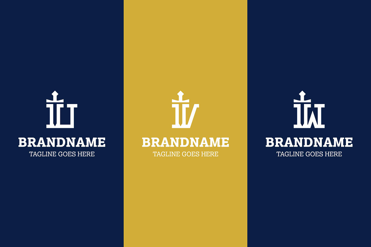 Letter U V W Sword Luxury Logo Set, a Branding & Logo Template by Pray Art Design Studio (Photo 2 of 2)