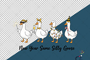 Happy New Year Goose PNG, an Illustration by Creative Art (Thumbnail 6 of 6)