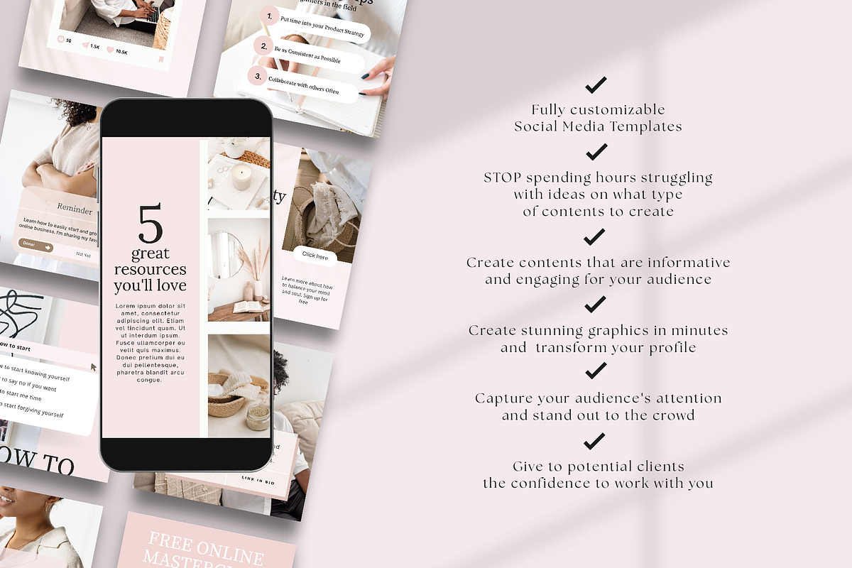 Aesthetic coach instagram templates, a Social Media Template by SilverMintDesign (Photo 8 of 9)