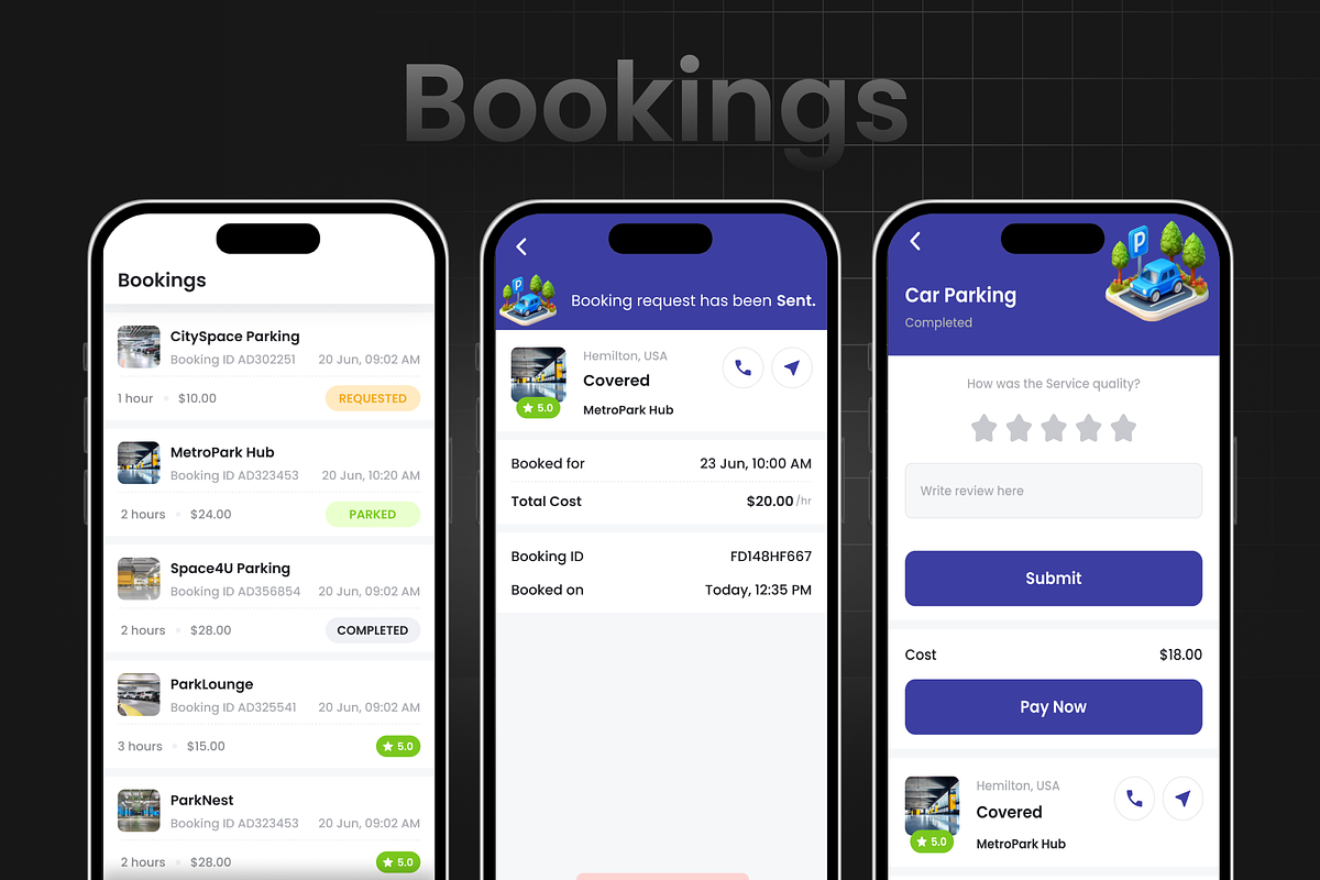 Parking Spot Booking App | DeliPark preview 3