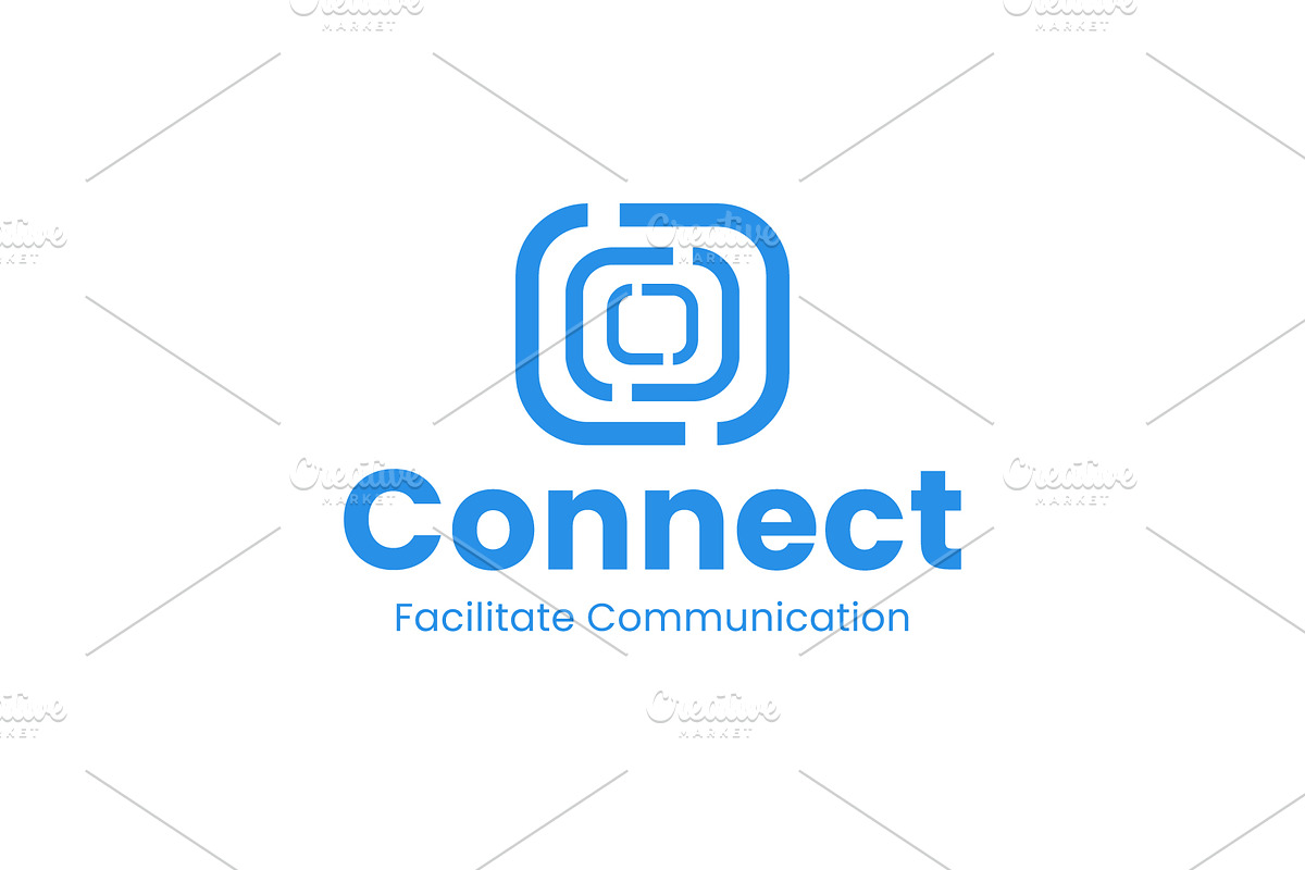 Connecting logo icon illustration, a Branding & Logo Template by Dyn Studio