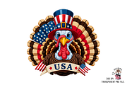 Patriotic Turkey Sublimation PNG, a Graphic by Clipart Bloom (Thumbnail 2 of 11)