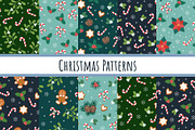 Christmas Seamless Pattern Set, a Background Graphic by Barsuk's Shop (Thumbnail 1 of 12)