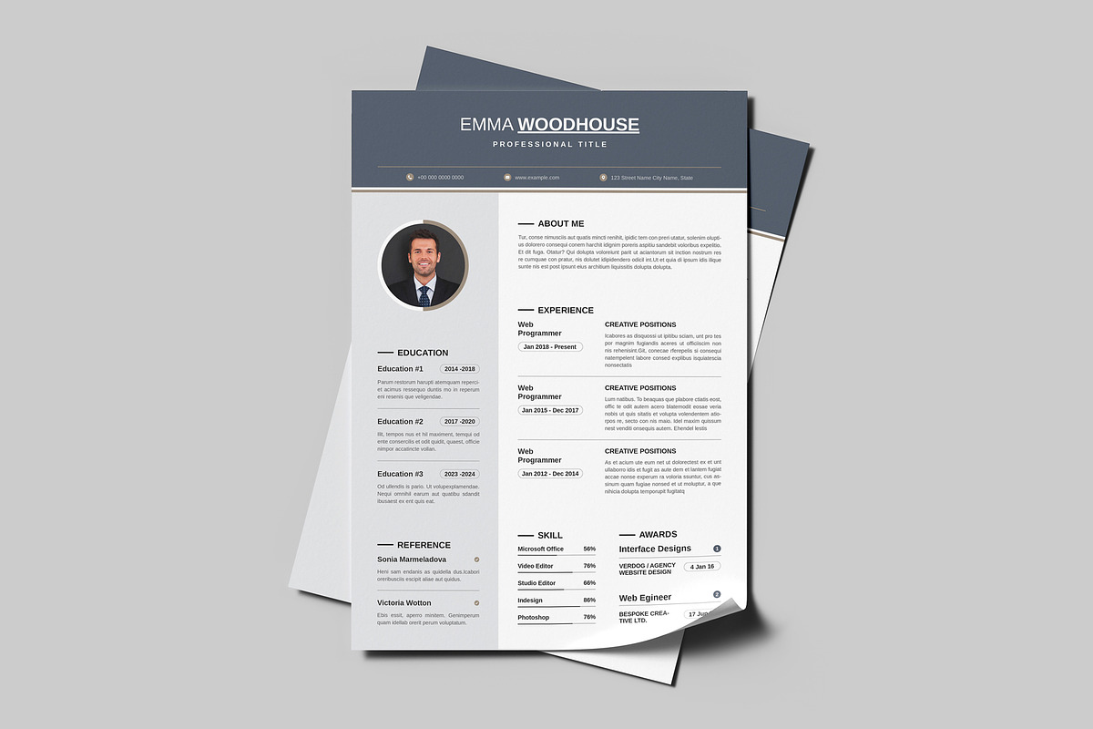 Resume/CV, a Resume Template by PixelStudio (Photo 1 of 4)