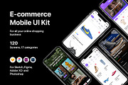 E-commerce Mobile UI Kit, an UI Kit Template by flr.24 (Thumbnail 1 of 2)
