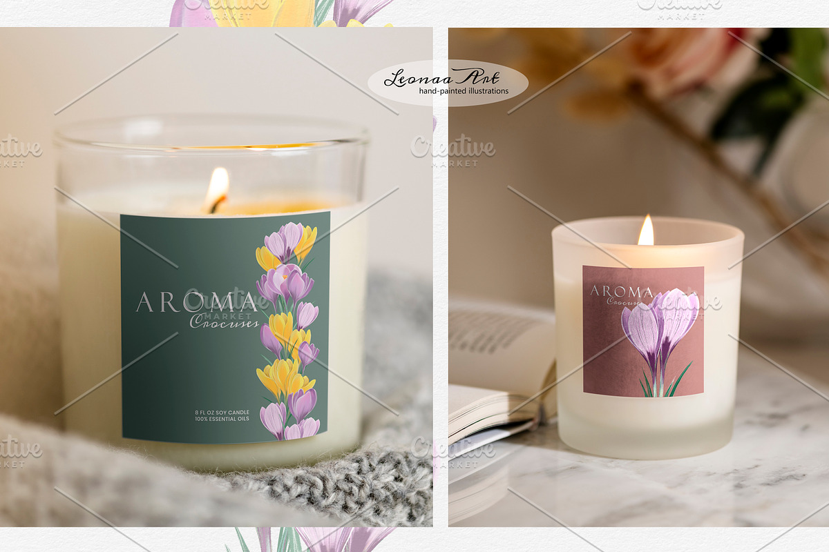 Crocuses Spring Clipart, a Seasonal Illustration by Leonaa art (Photo 7 of 11)