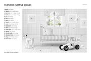 Baby Crib Nursery Mockup Collection, a Household Mockup by creatsy5 (Thumbnail 5 of 22)