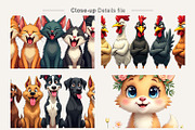 Whimsical Animal Emotions Clipart, an Illustration by Artnoy (Thumbnail 3 of 8)