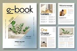 Minimal eBook Template with Yellow, an UI Kit Template by ContestDesign
