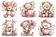 Whimsical Easter Teddy Bear Clipart, an Illustration by Daily.Designs (Thumbnail 6 of 7)