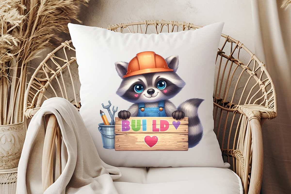 Cute KawaiI Construction Watercolor, an Illustration by Pixels.Craft (Photo 6 of 7)