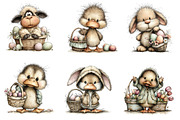 Easter Basket Clipart Bundle, an Illustration by Dream Creation (Thumbnail 2 of 8)