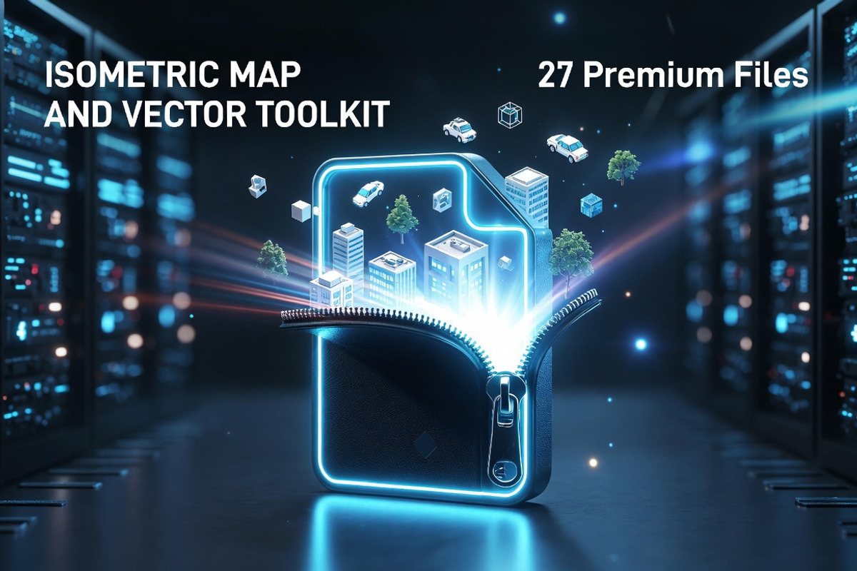 Isometric Map Vector Toolkit AI, an Object Graphic by Dreamanart (Photo 2 of 3)