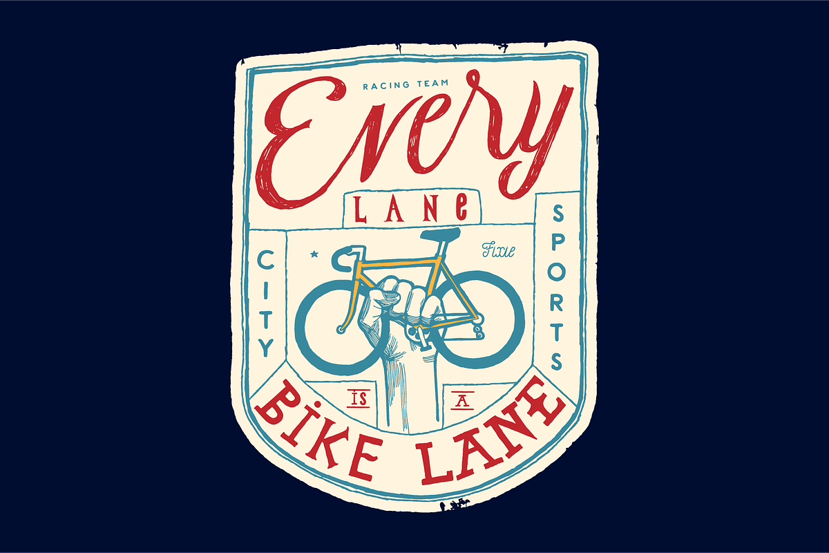 Every Lane is a Bike Lane, an Illustration by hand draw (Photo 1 of 2)