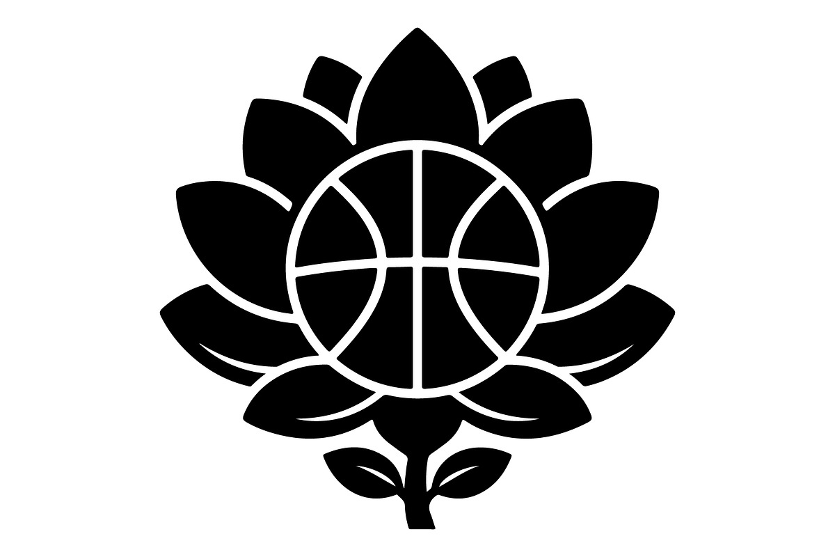 Basketball Lotus Emblem, an Object Graphic by Gfx_Store (Photo 13 of 15)