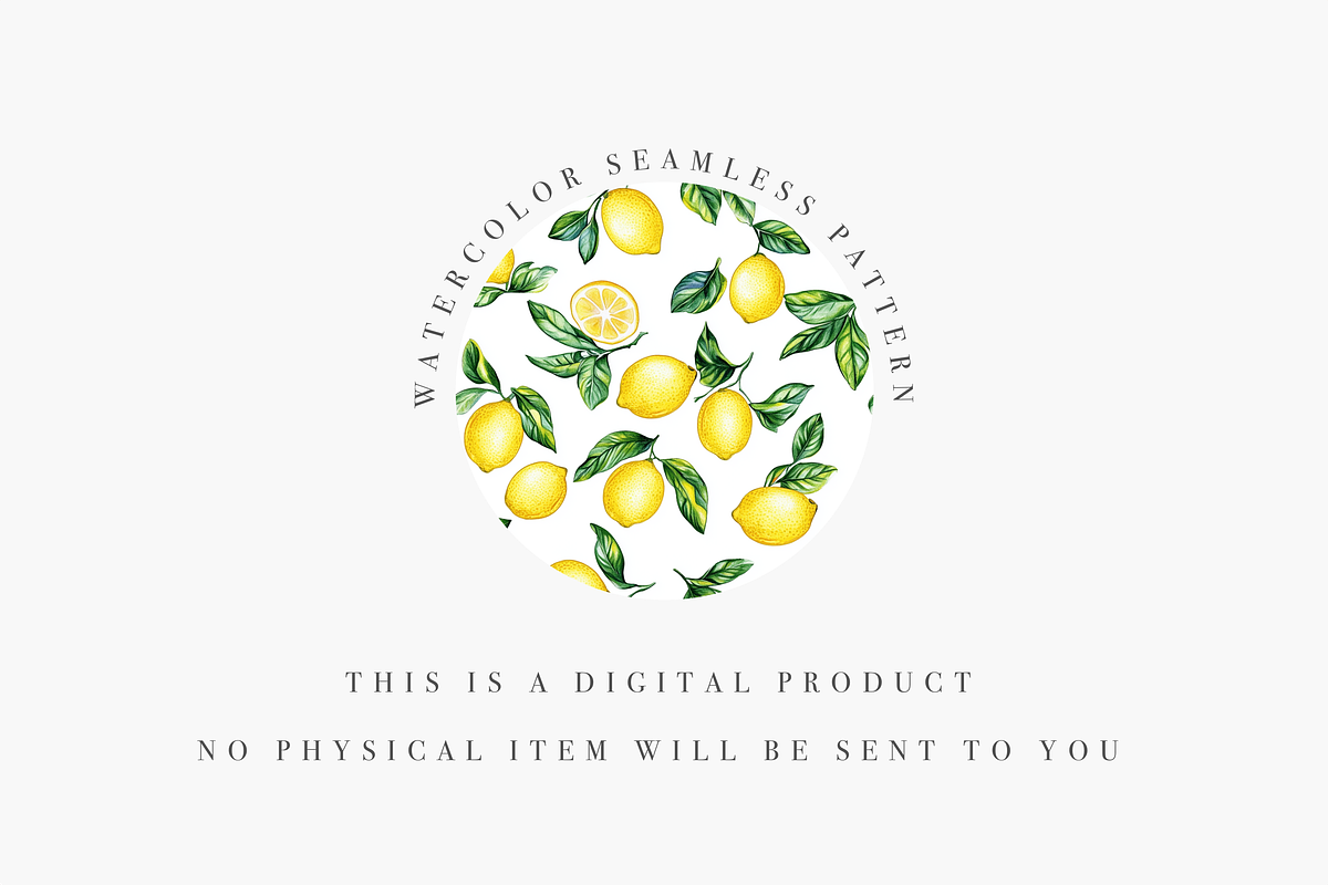 Seamless Citrus Design, a Decorative Illustration by Pati Charm Studio (Photo 3 of 7)