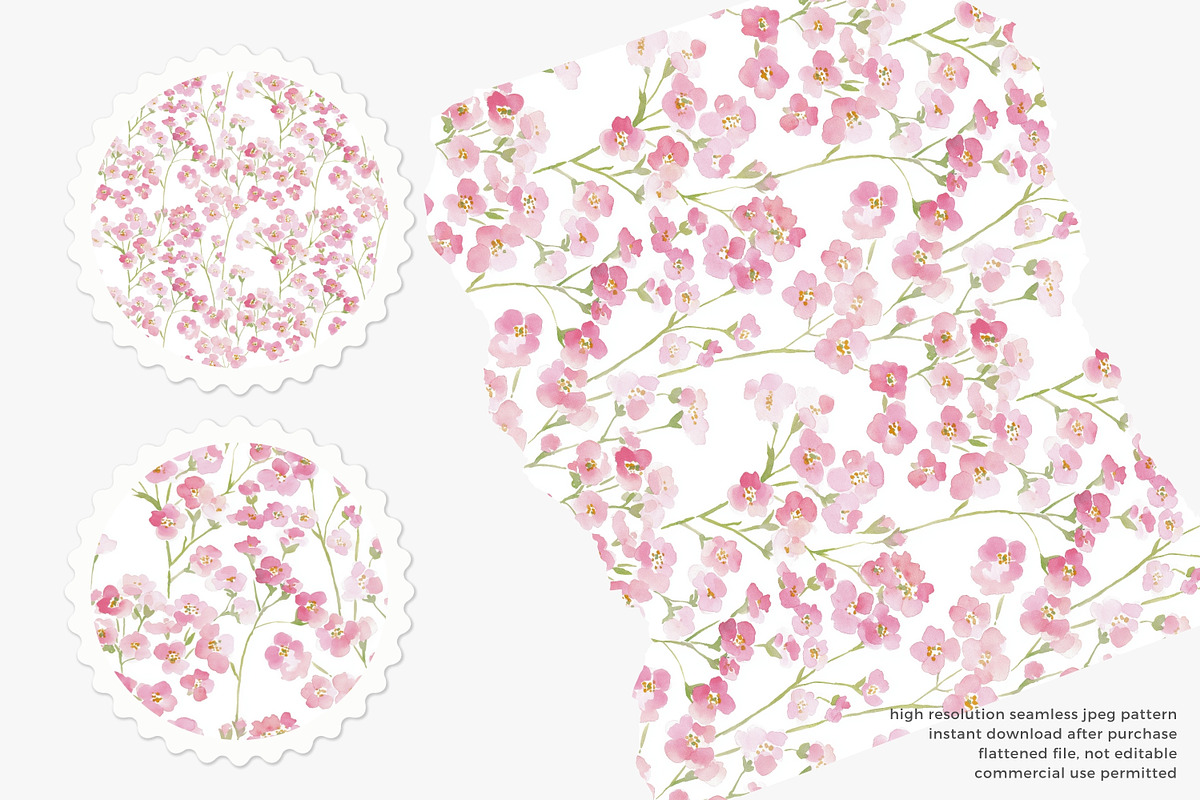 Soft pink floral pattern