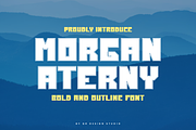 Morgan Aterny Font, a Sans Serif Font by QR Design Studio (Thumbnail 1 of 6)