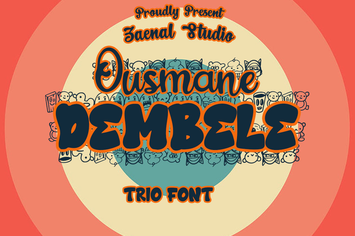 Ousmane Dembele, a Script Font by Zaenal Studio (Photo 1 of 13)