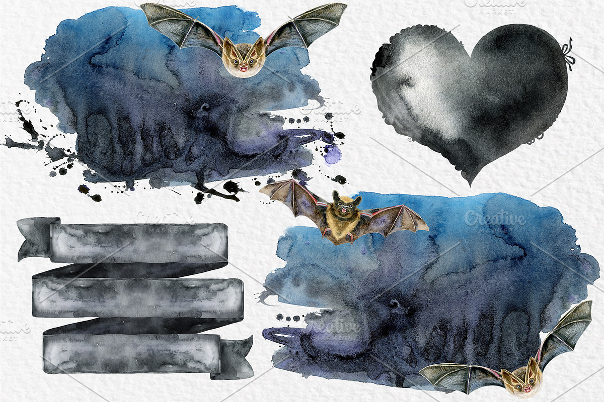 Orange and black Halloween, an Animal Illustration by Watercolor fantasy (Photo 9 of 9)