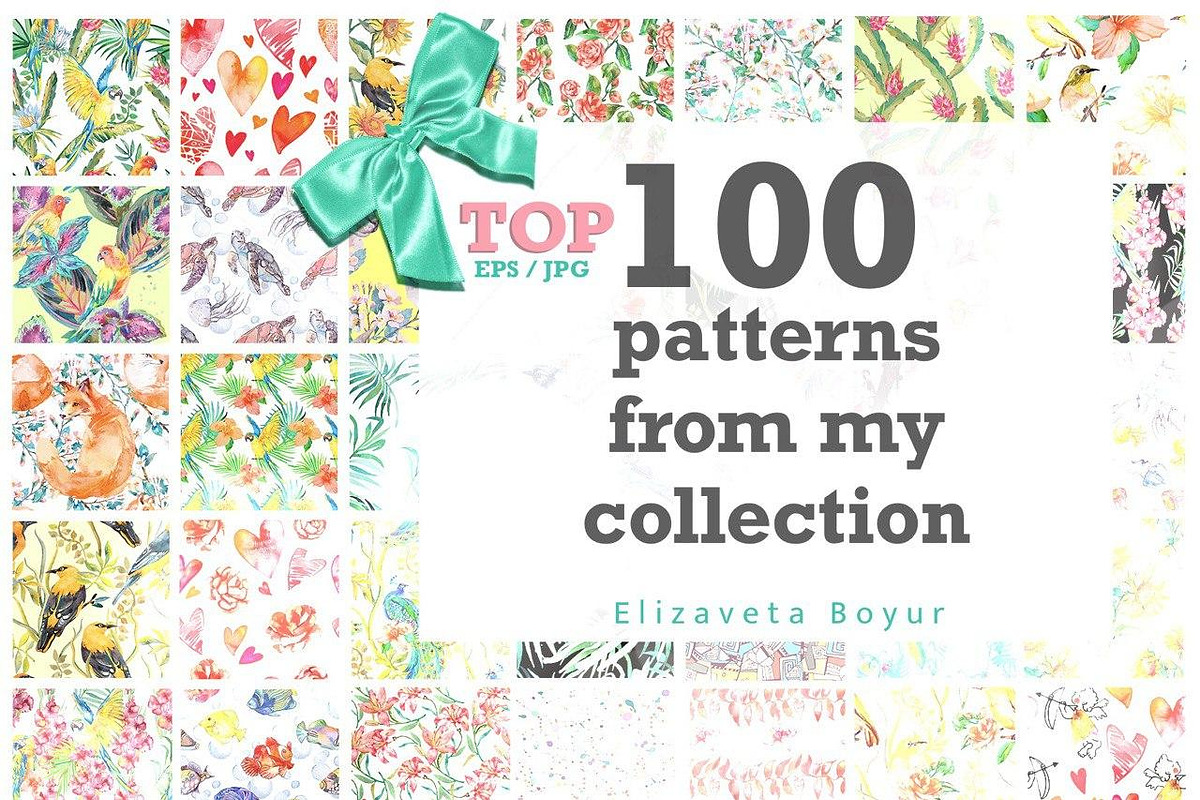 TOP 100 EPS patterns, a Pattern Graphic by Elizaveta (Photo 1 of 6)