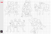 Procreate Anime Friends Body Guides, a Brush Add-On by ArtPrintBabe (Thumbnail 4 of 4)