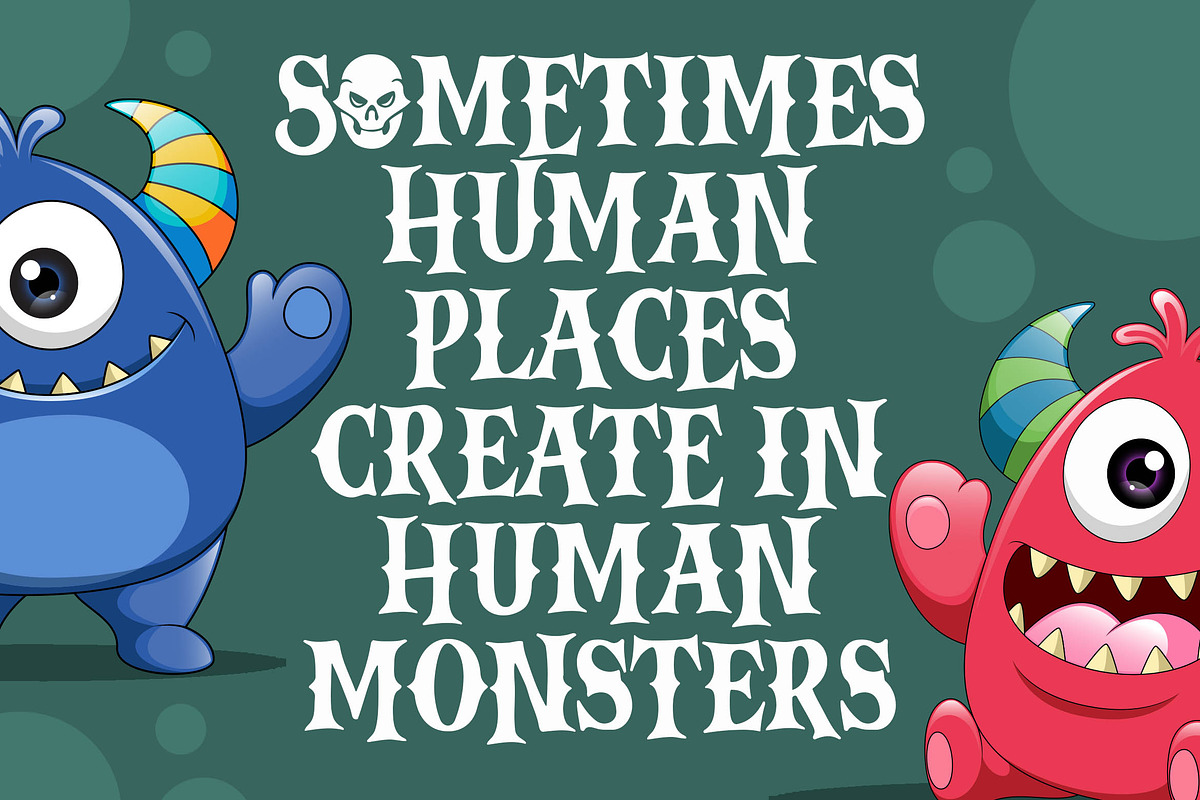 Monster Grave a Playful Serif Font, a Serif Font by Blankids Studio (Photo 2 of 6)