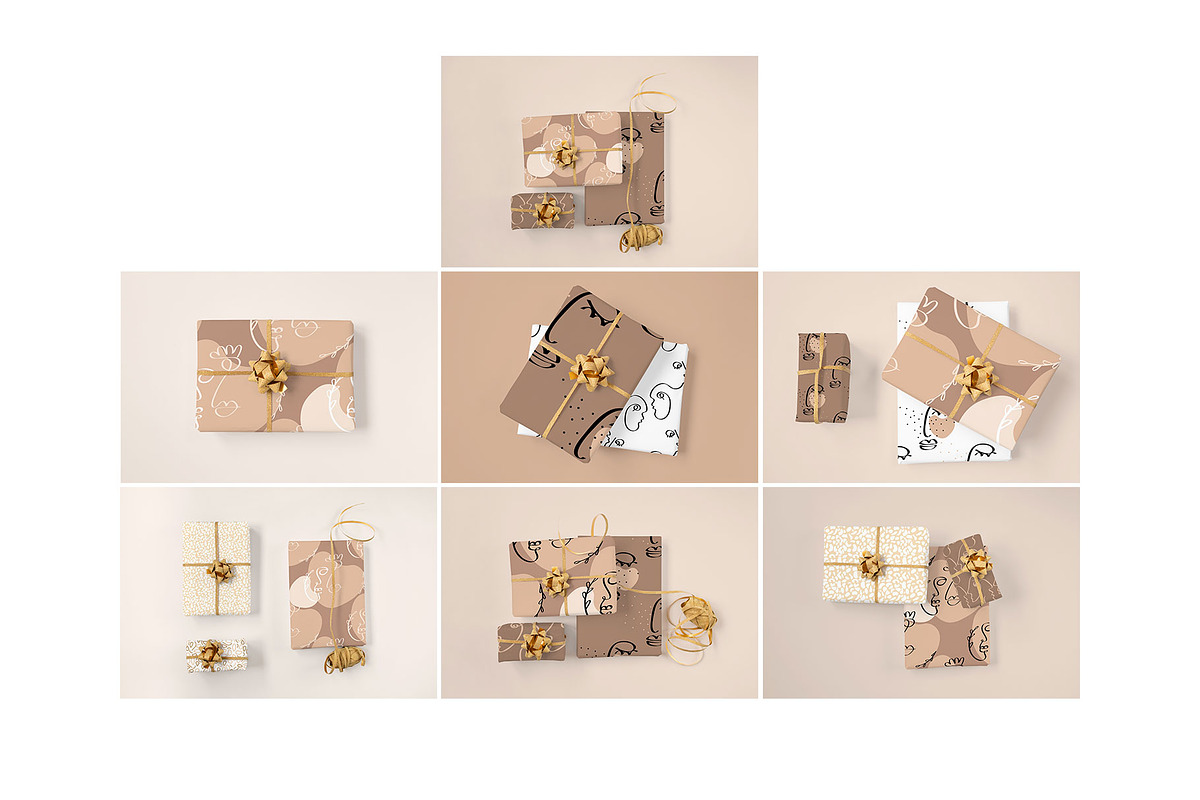 23 Gift Wrapping Mockup Bundle, a Packaging Mockup by bazarova (Photo 4 of 11)