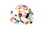 People work overtime concept set, a Work Illustration by PaperTrident (Thumbnail 9 of 9)