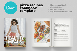 Healthy Meals US Letter Canva Templa